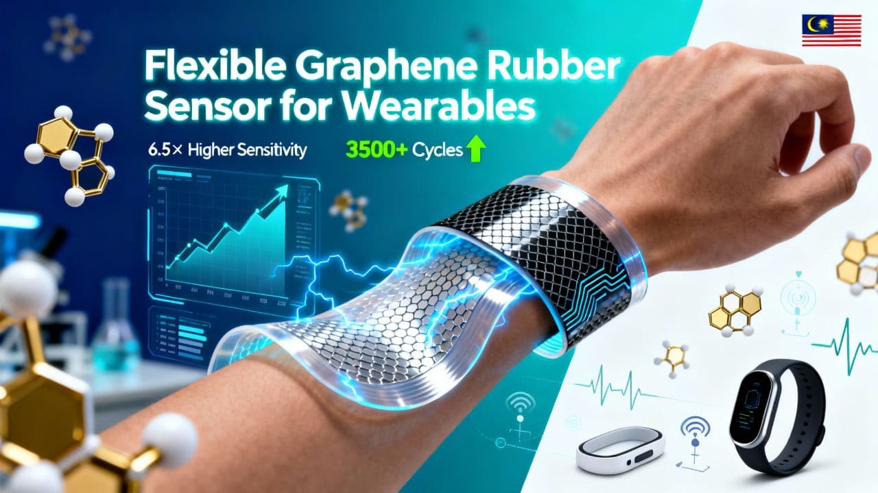 Flexible Graphene Rubber Sensor for Wearables