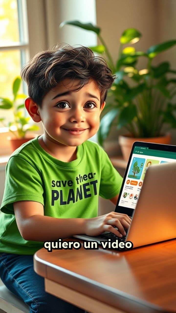 Niño apasionado por el medio ambiente