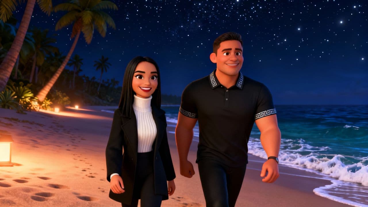 Noche Estrellada en la Playa