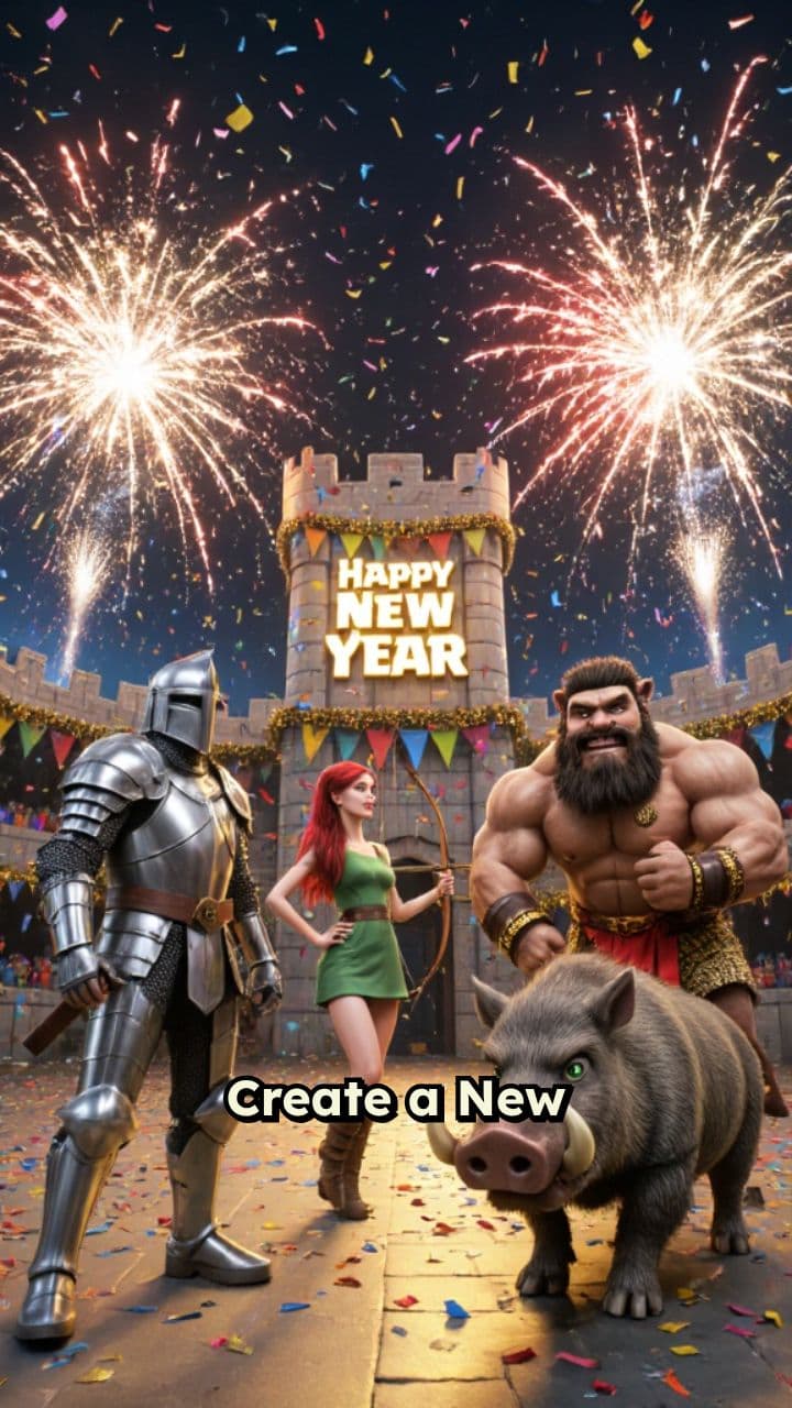 Новогоднее видео в Clash Royale