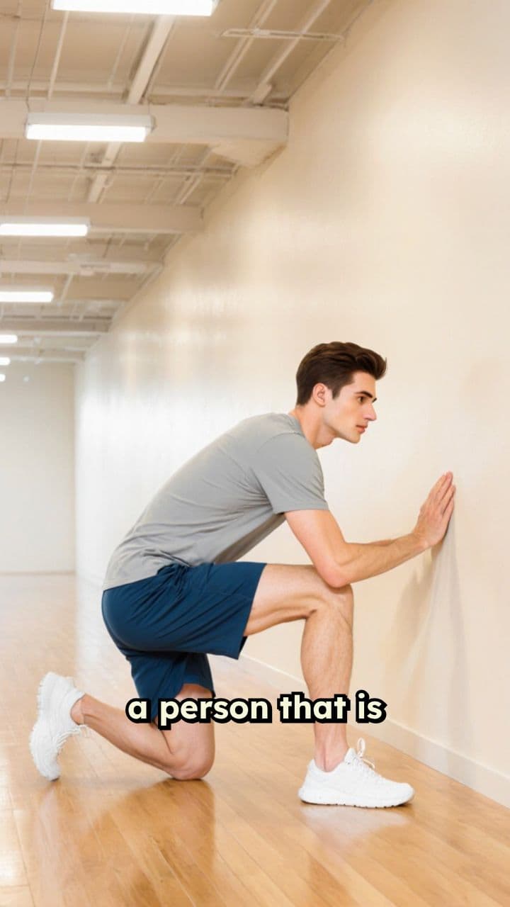 Right Leg Lunge Against Wall