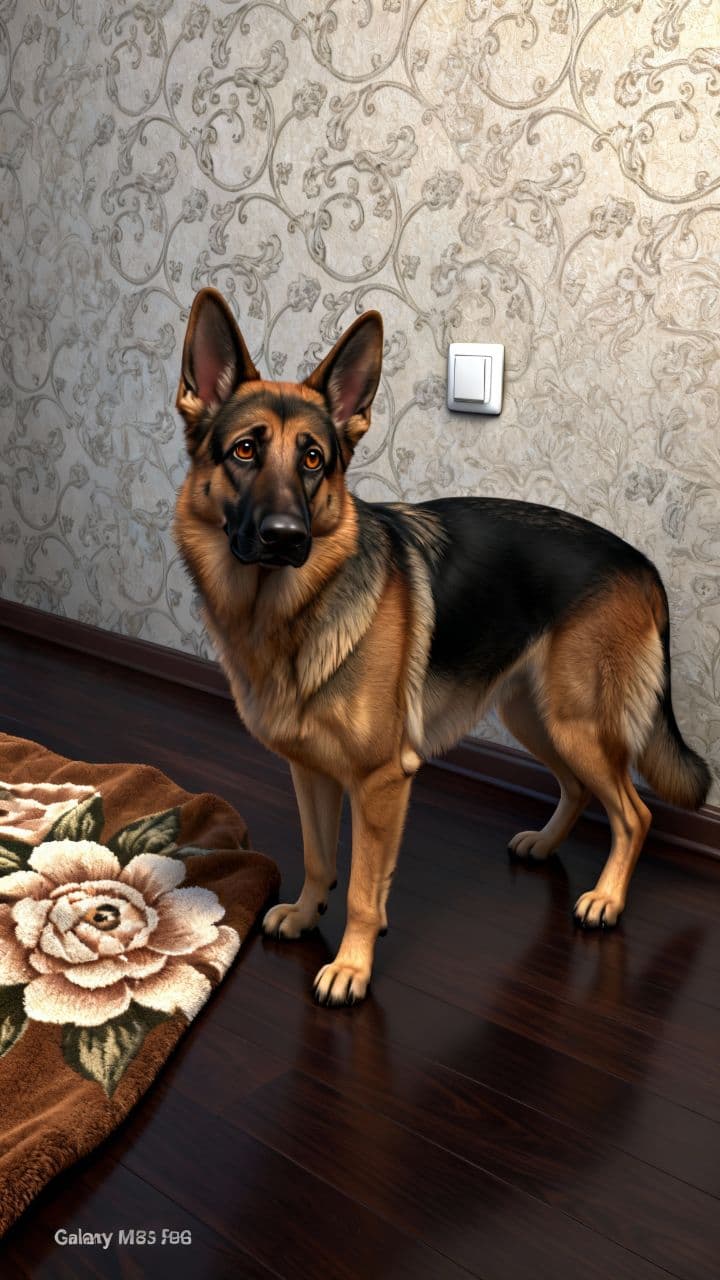 Собака на одеяле