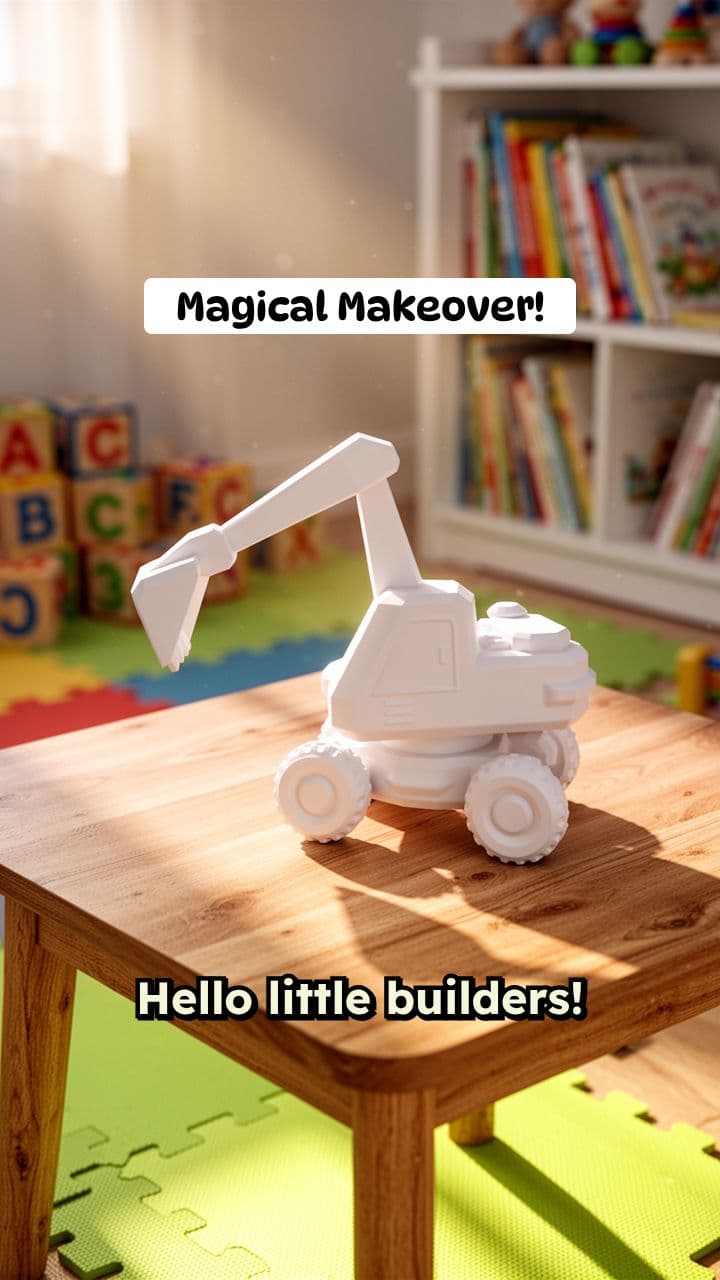 Magical Toy Excavator Paint