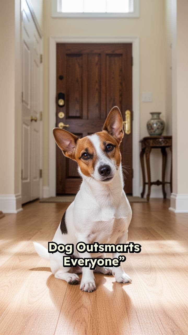 Dog Steals Package Through Door