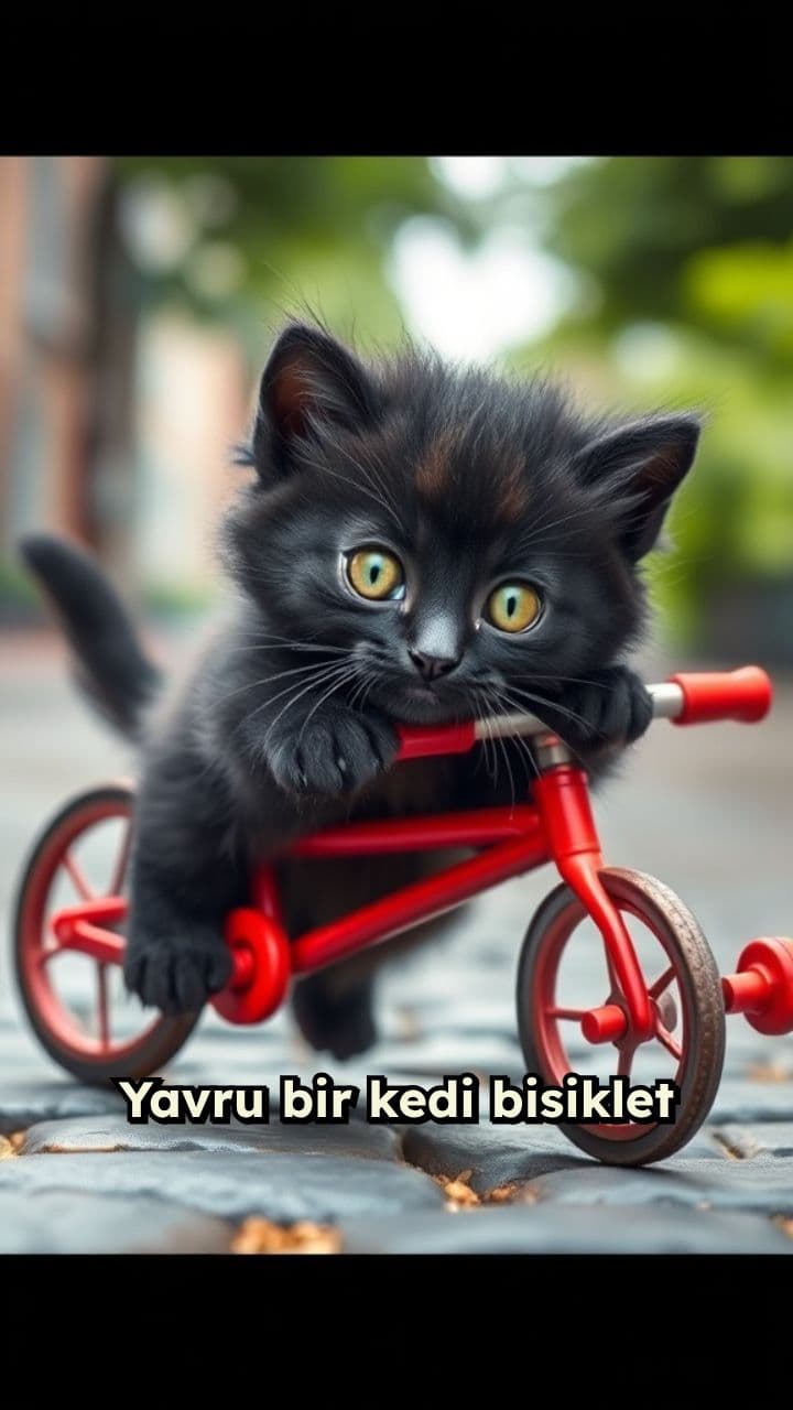 Kedinin Bisiklet Macerası