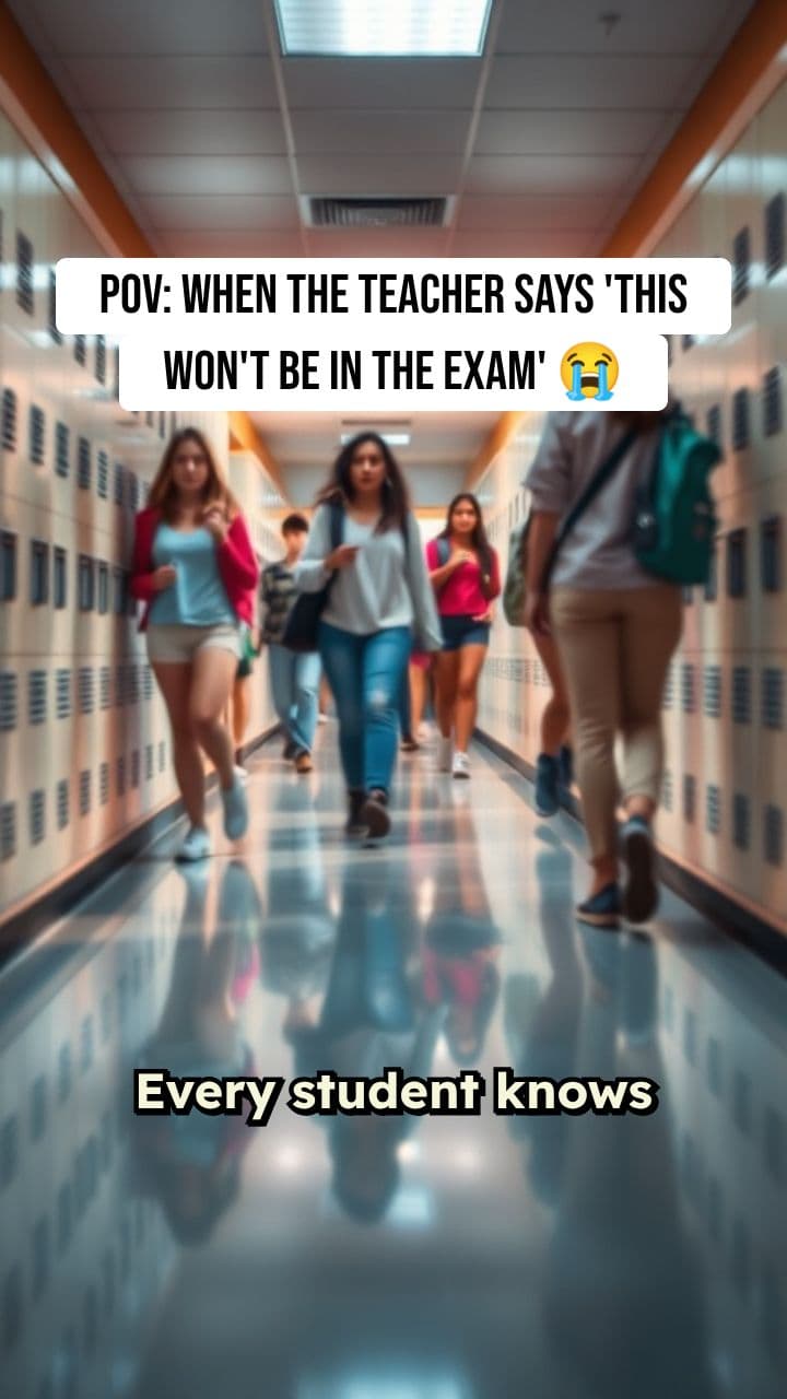 POV: When the teacher says ‘This won’t be in the exam’ 😭