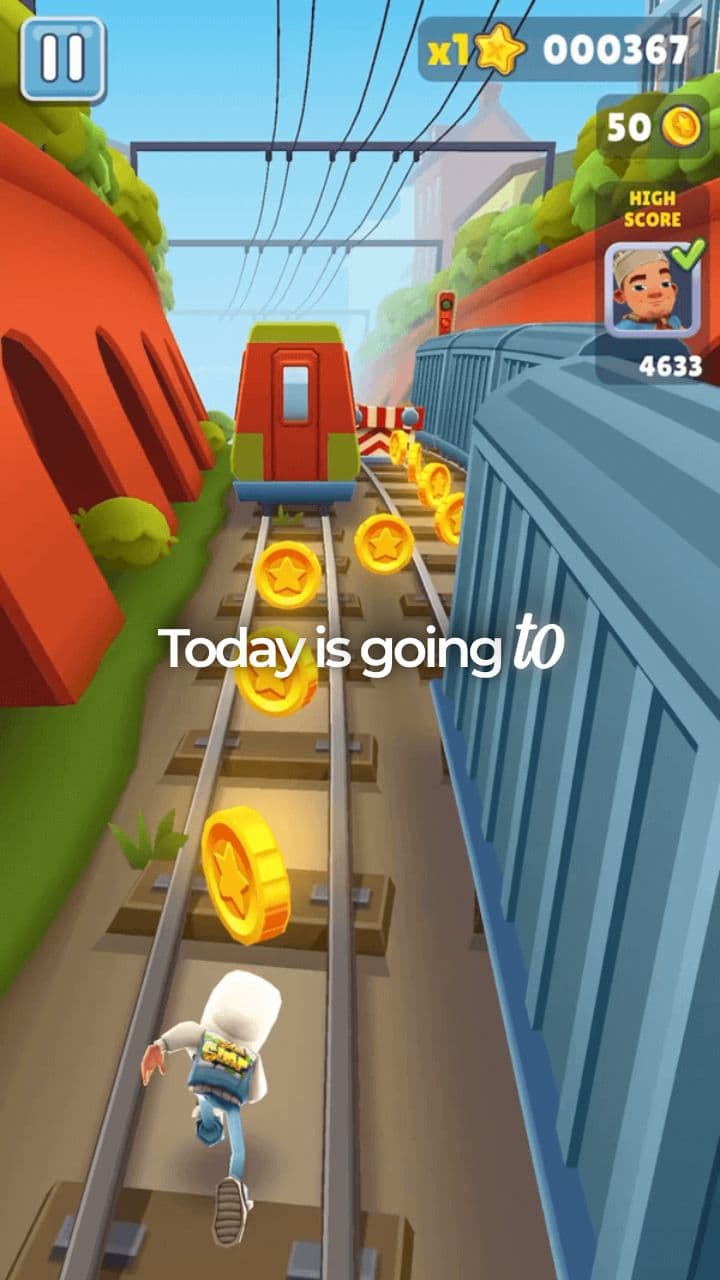 Boring Day with Subway Surfers Background