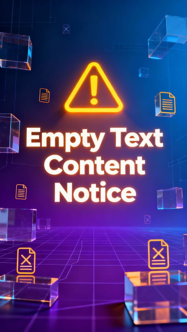 Empty Text Content Notice