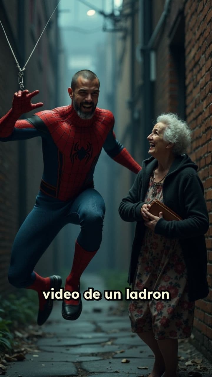Spiderman salva a anciana y promociona huevos