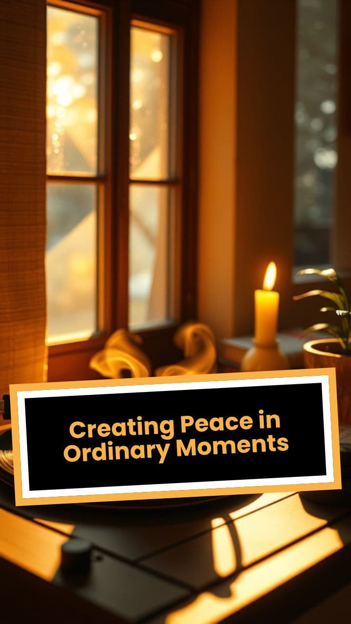 Creating Peace in Ordinary Moments