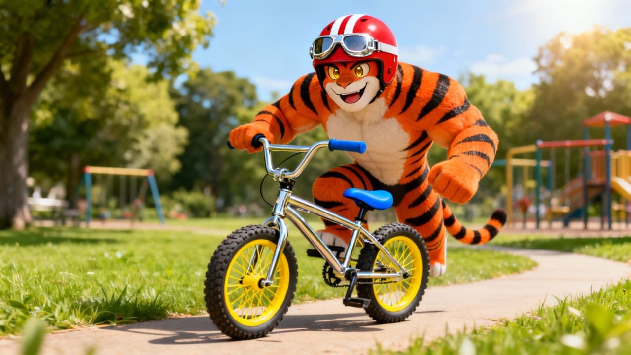 Tiger on a Bike