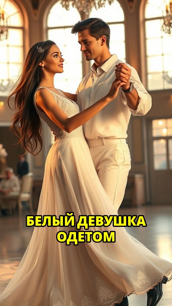 Белая пара на танце