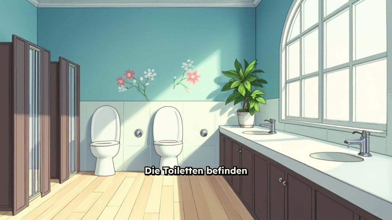 Toiletten auf der linken Seite