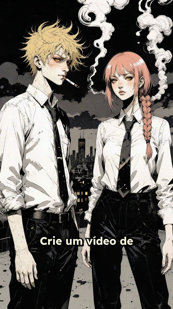 Denji and Makima Smoking Together