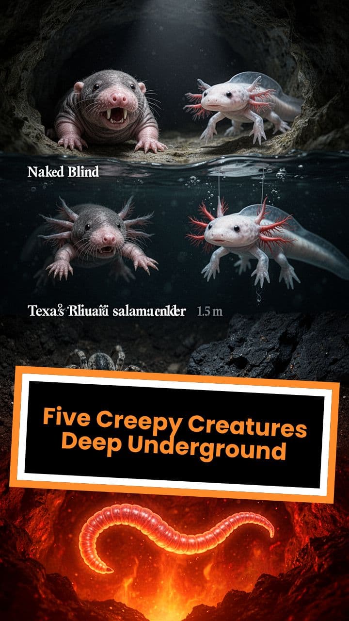 Five Creepy Creatures Deep Underground