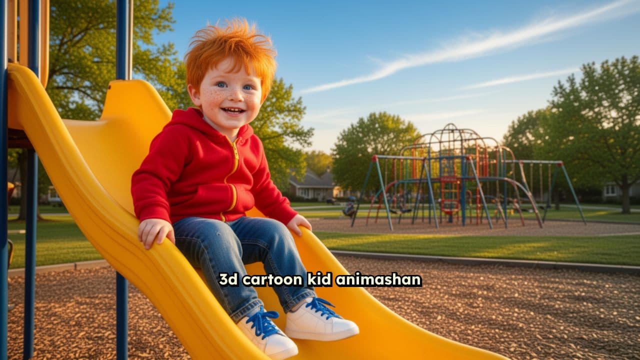 3D Cartoon Kid Animation