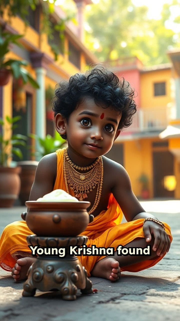 Little Krishna in Vrindavan