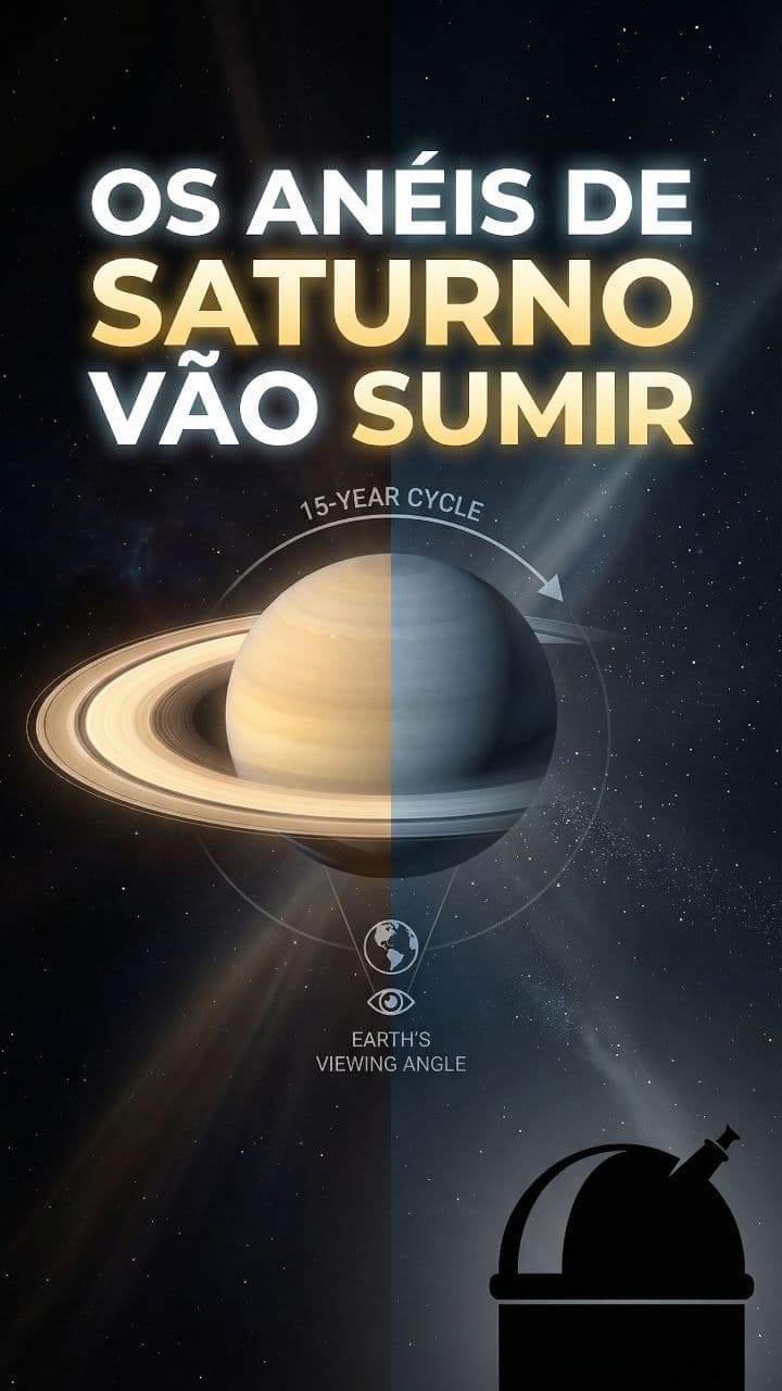 Os anéis de Saturno vão sumir