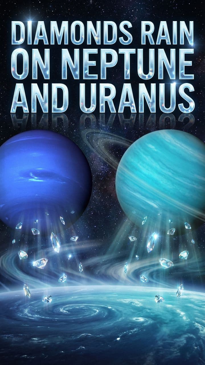 Diamonds Rain on Neptune and Uranus #didyouknow #sciencefacts #spacefacts #astronomyfacts #mindblowingfacts #factsdaily #learnontiktok #universefacts #weirdscience