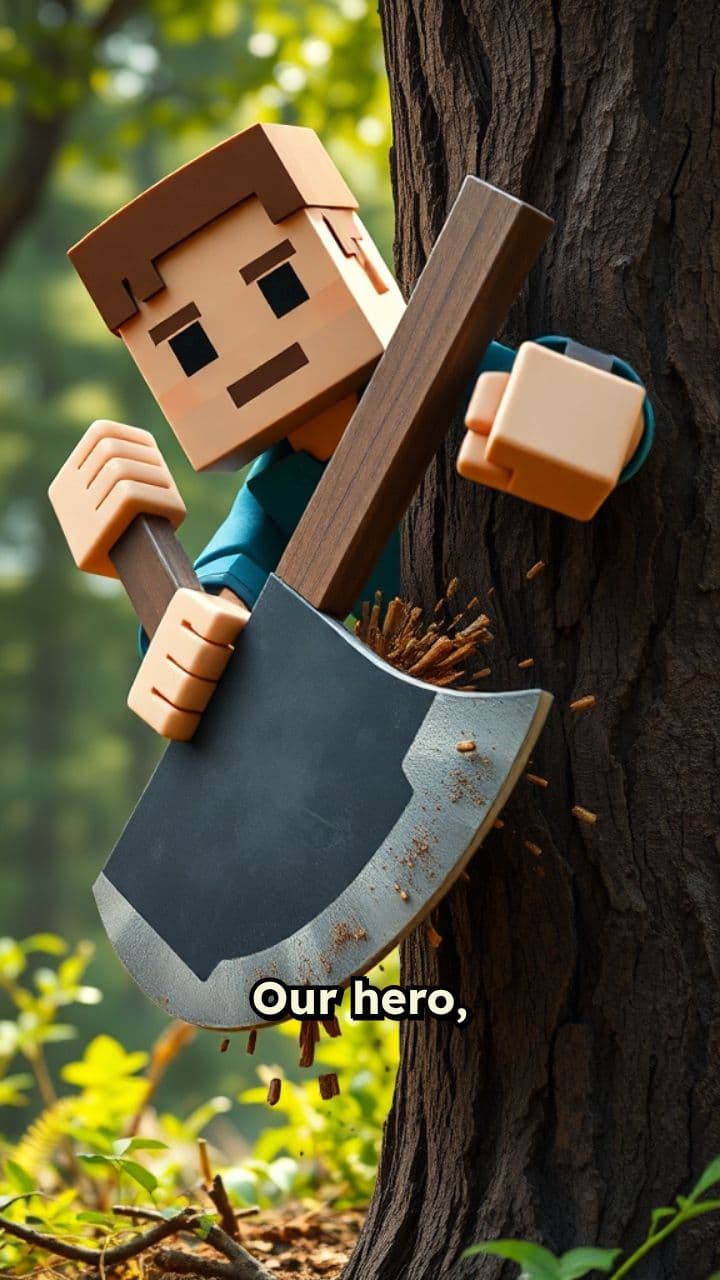 Steve's Pixel Adventure: Resource Gathering