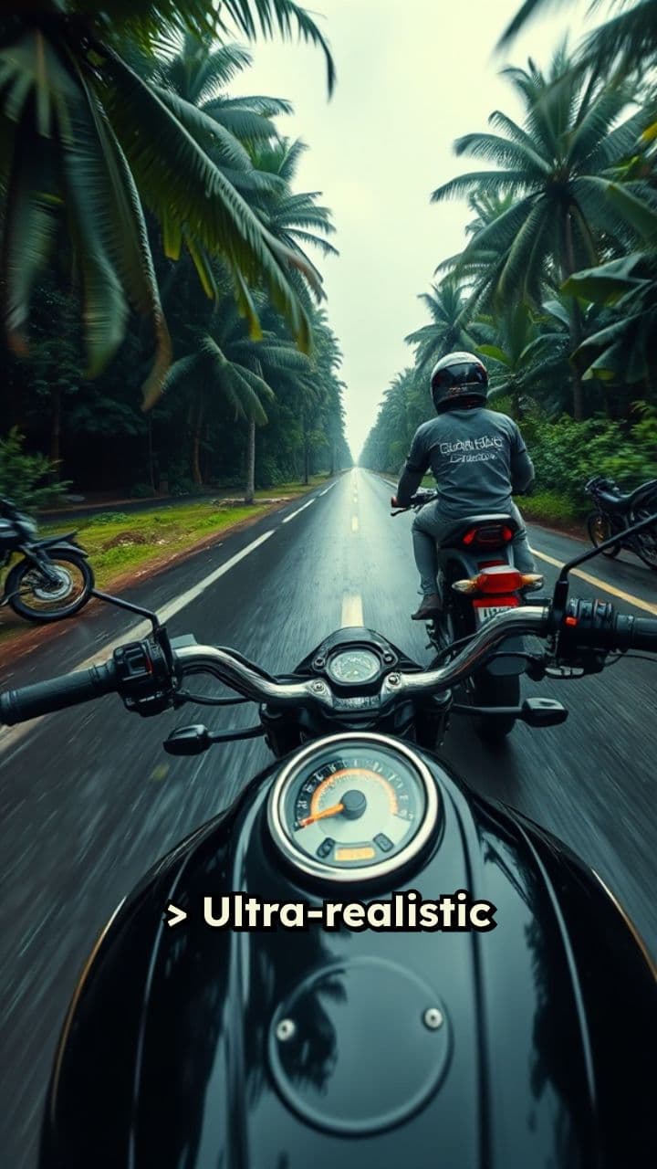 Tiger Encounter on a Wet Road