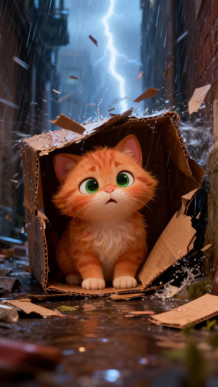 Kitten in the Hurricane