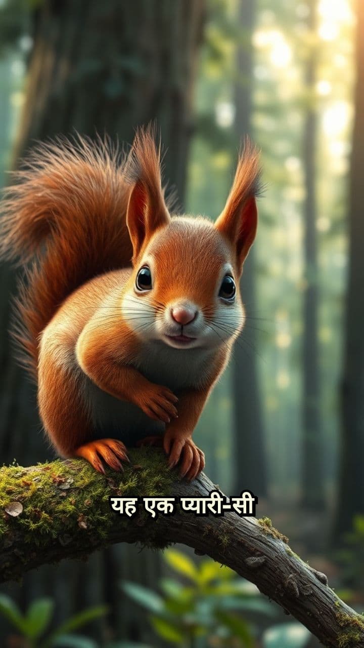 गिलहरी की मेहनत और हिम्मत