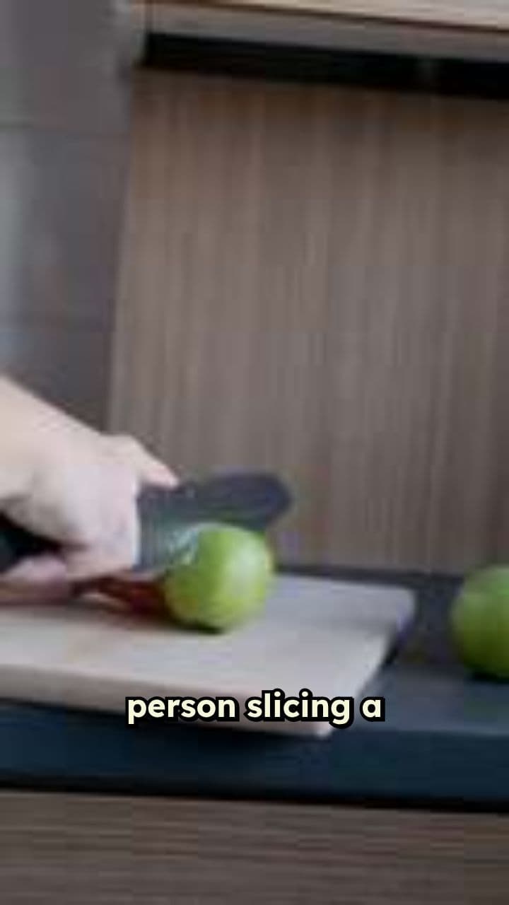 Slicing a Fresh Red Apple ASMR