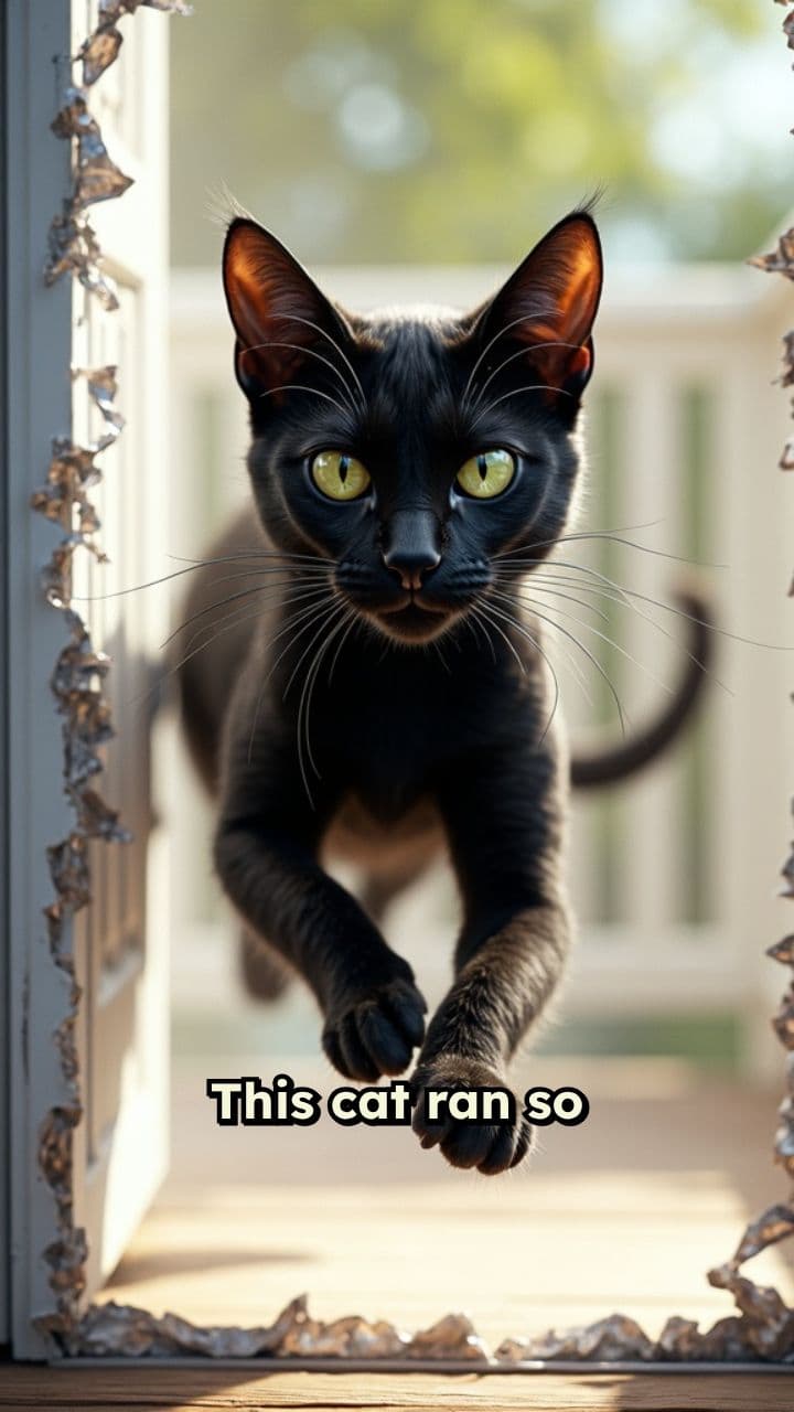Cat Breaks Through Screen Door in Epic Sprint