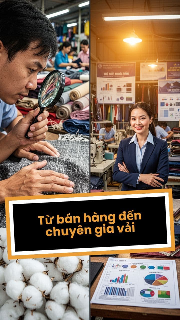 Từ bán hàng đến chuyên gia vải