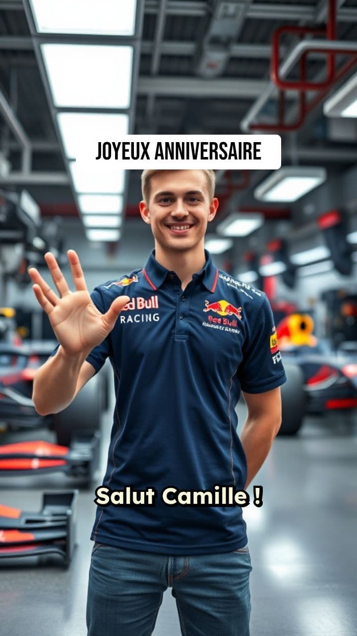 Joyeux Anniversaire Camille par Max Verstappen