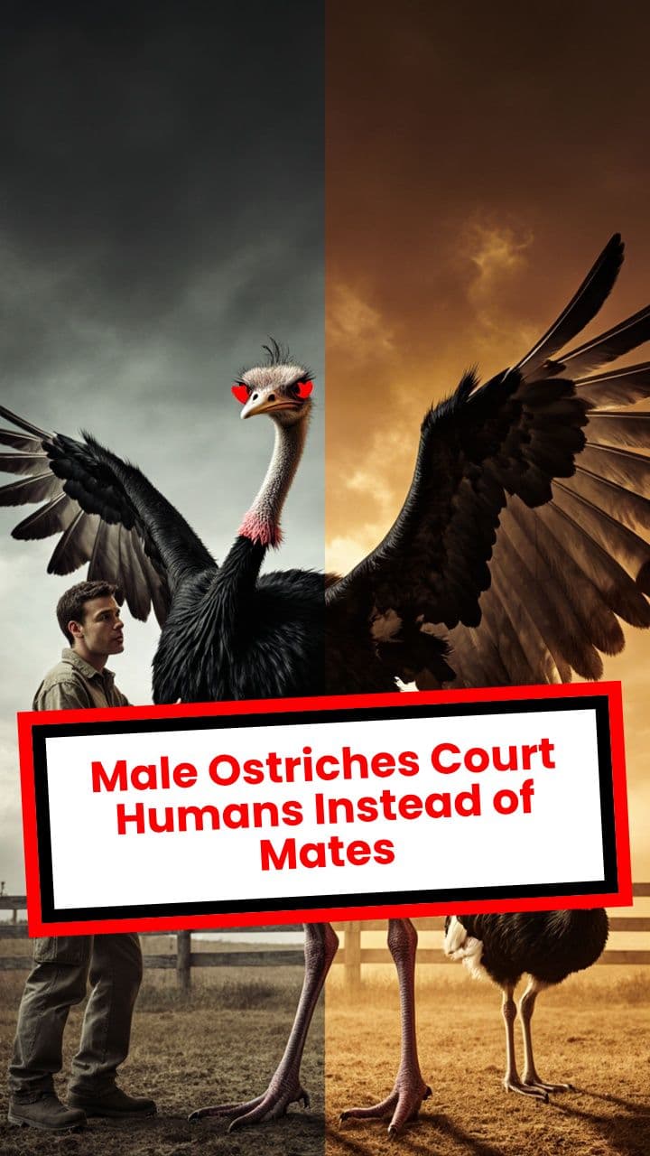 Male Ostriches Court Humans Instead of Mates