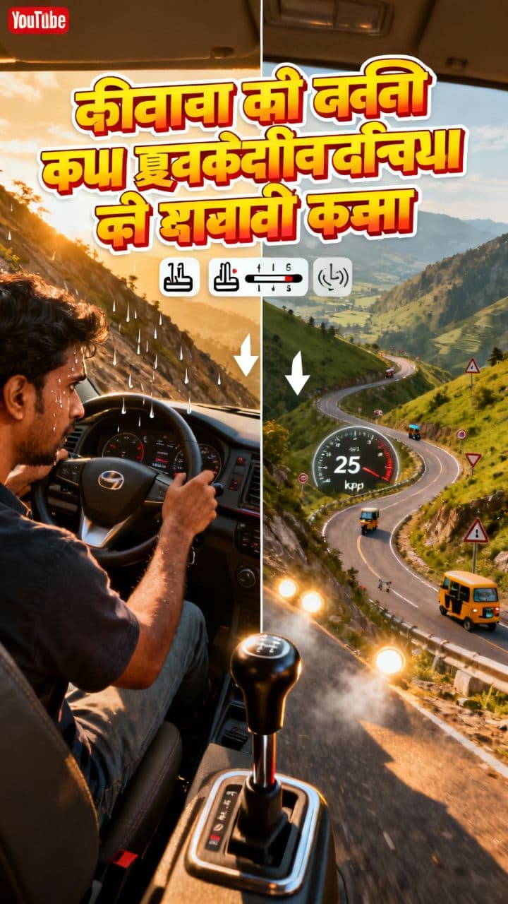 ढलान पर बिना ब्रेक और एक्सीलेटर के गाड़ी कैसे चलाएं?