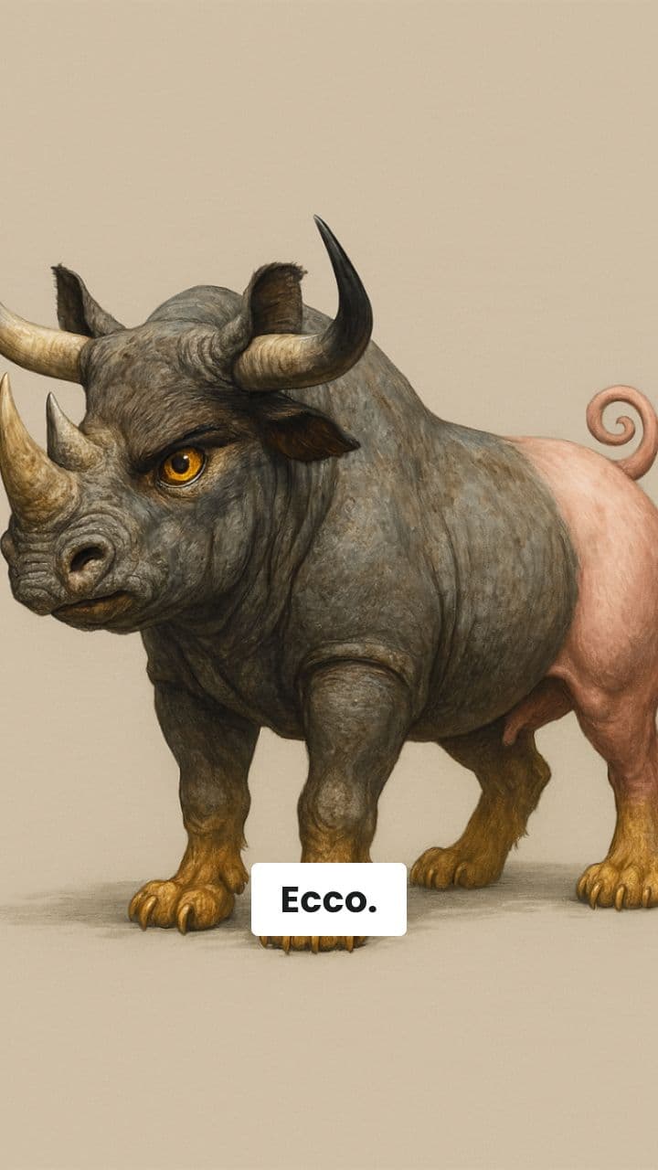 Il Mistero del Rinoceronte-Toro-Maiale