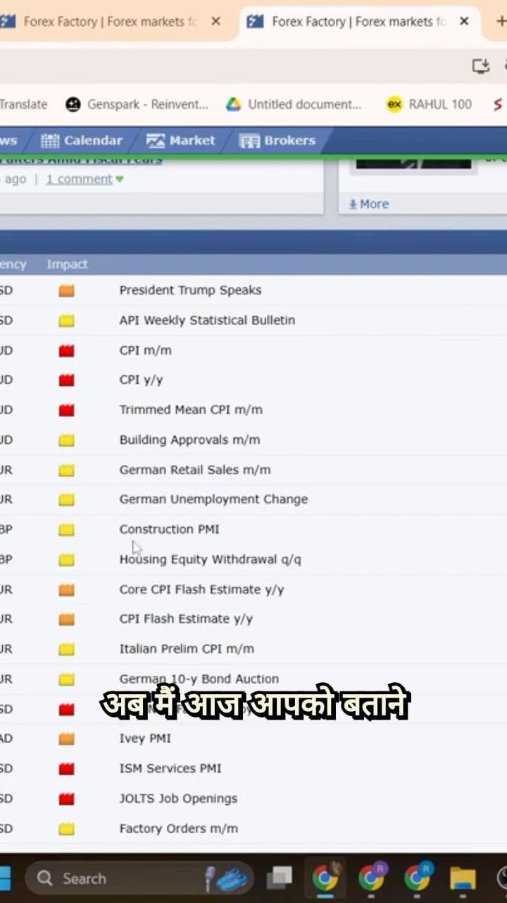 Finding Forex News via Forex Factory