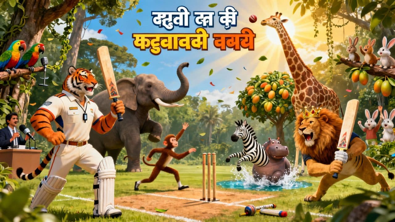 जंगल में क्रिकेट मैच