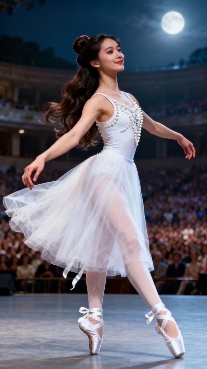 Moonlit Ballet in Open Space