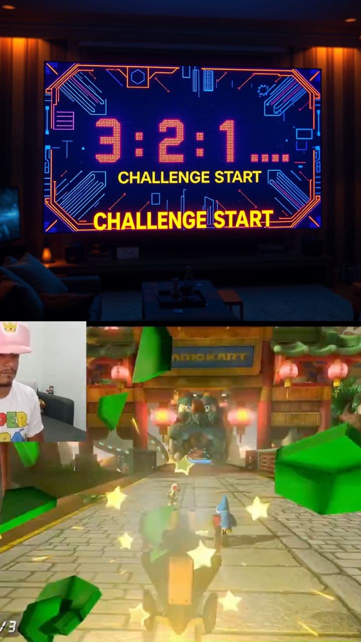 El Reto de Mario Kart con Objetos Random