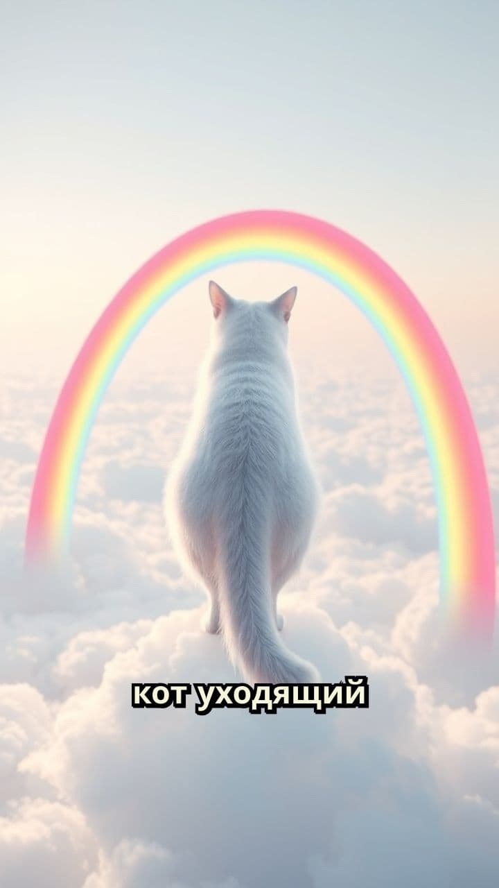 Кот на радуге