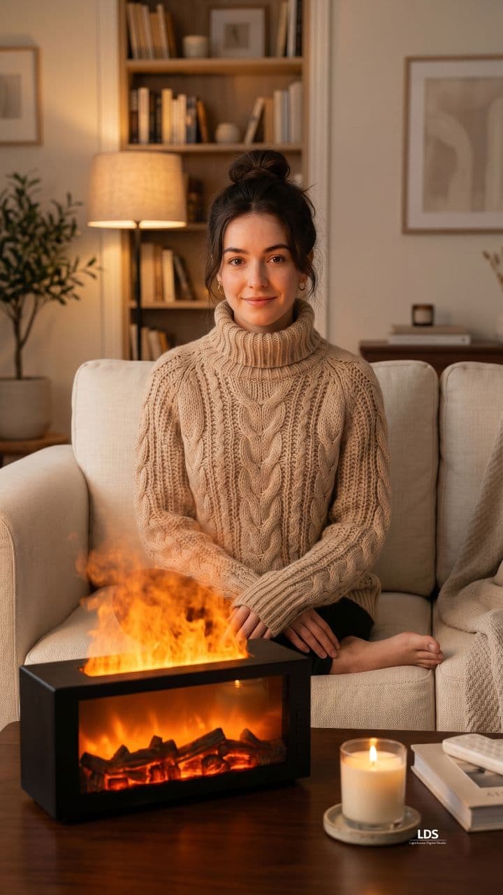 Cozy Flame Humidifier Lifestyle Ad