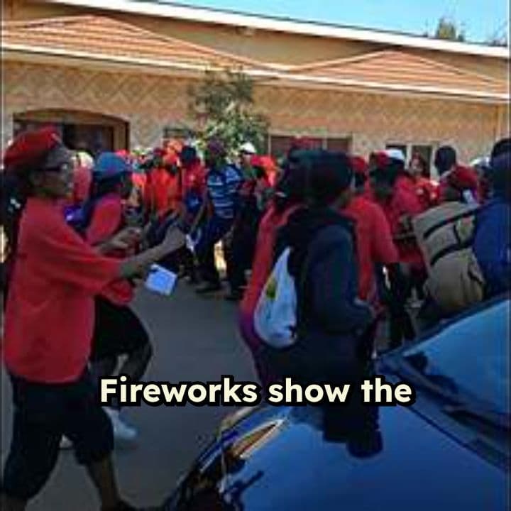 City Fireworks at Sunset