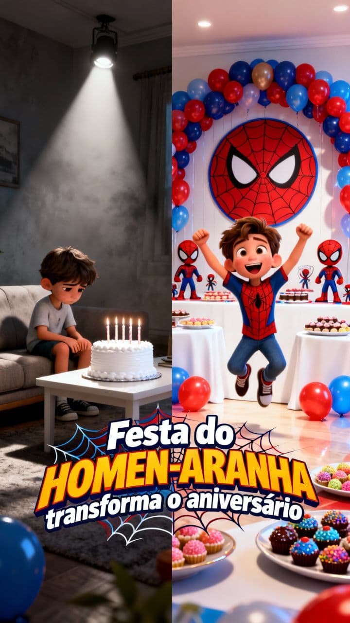 Festa do Homem-Aranha transforma o aniversário