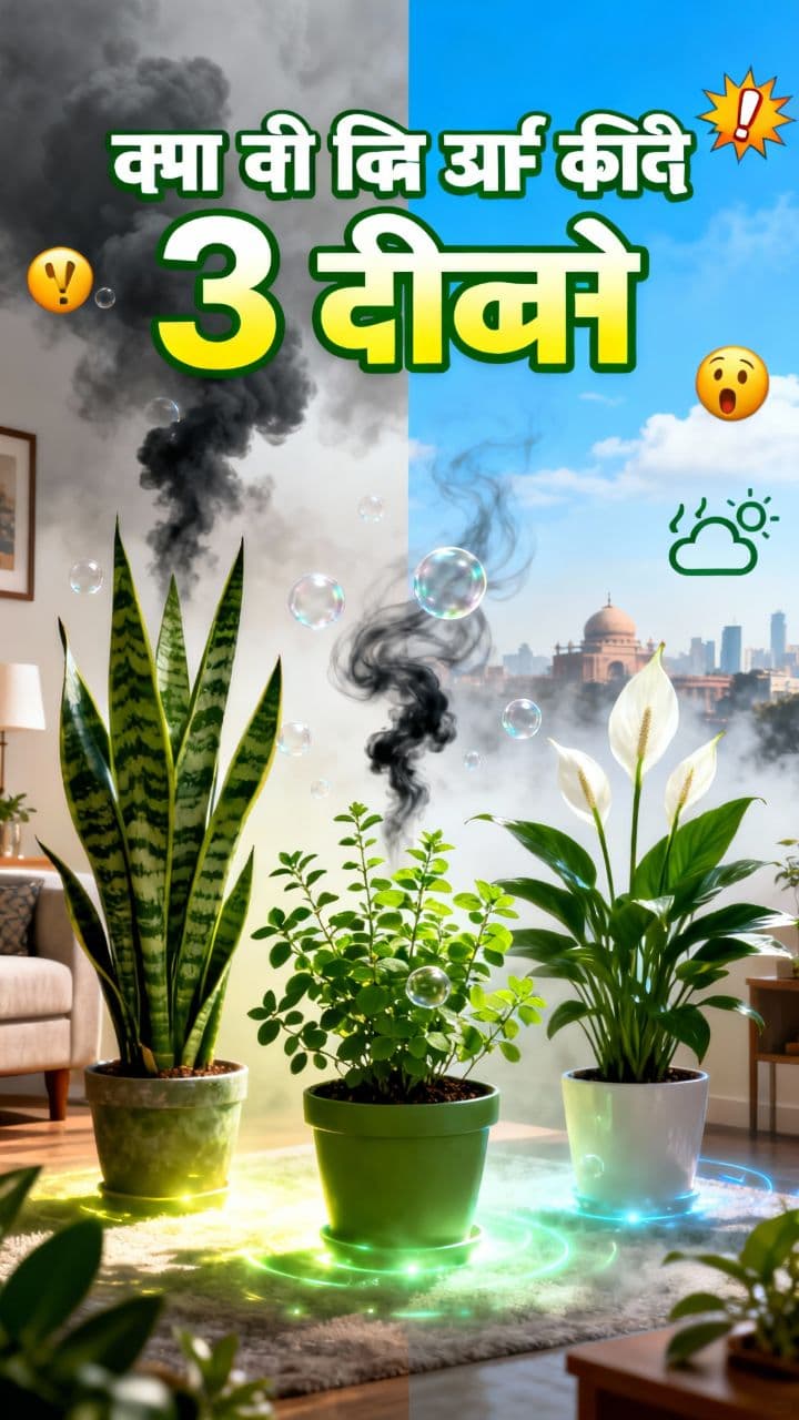 घर की हवा साफ करने वाले 3 पौधे