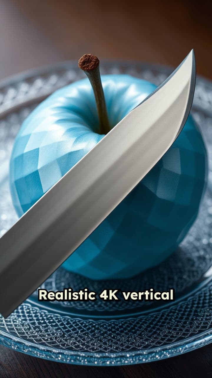 Icy Machete Cuts Through Diamond Apple