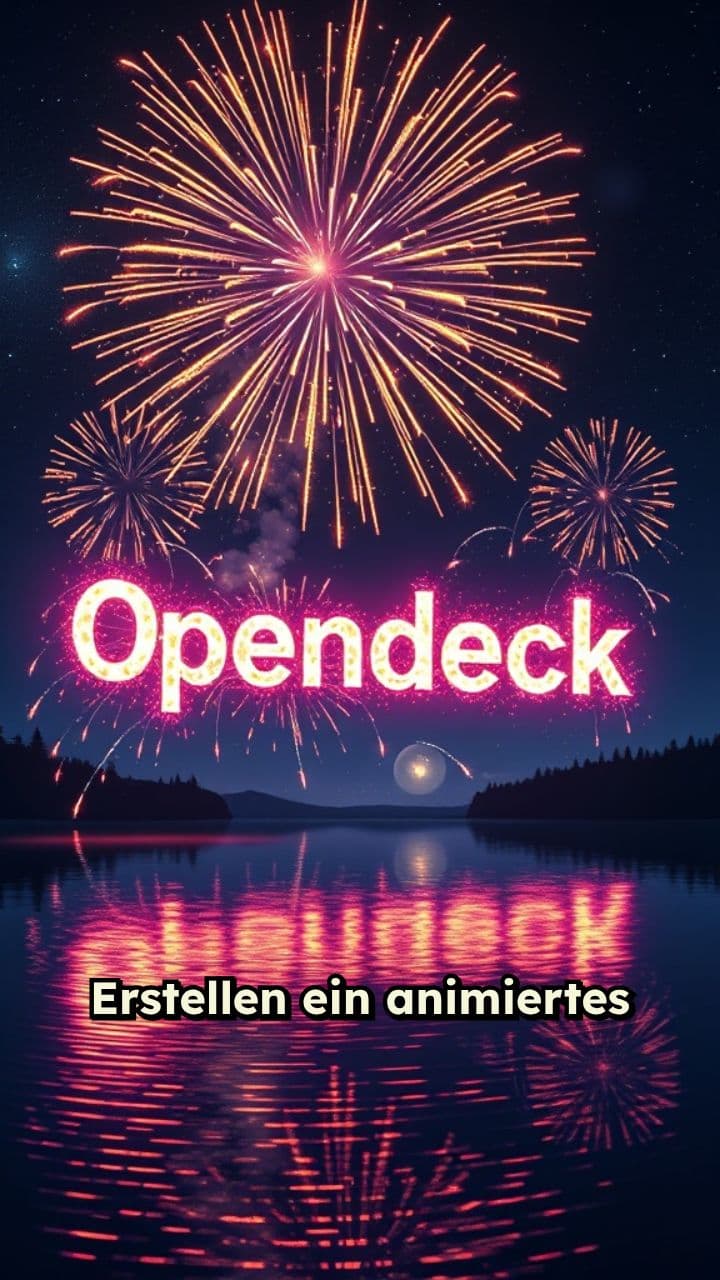 Feuerwerk formt Opendeck Lausitz