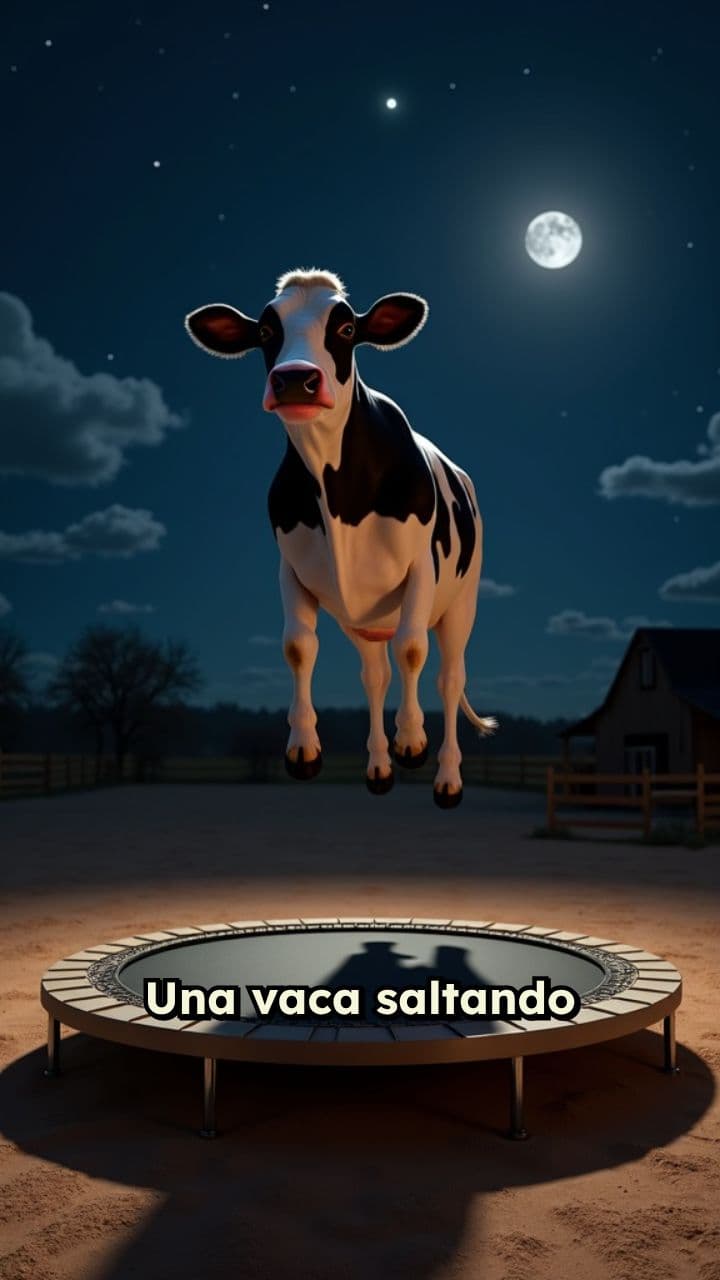 Betsy, la vaca del trampolín
