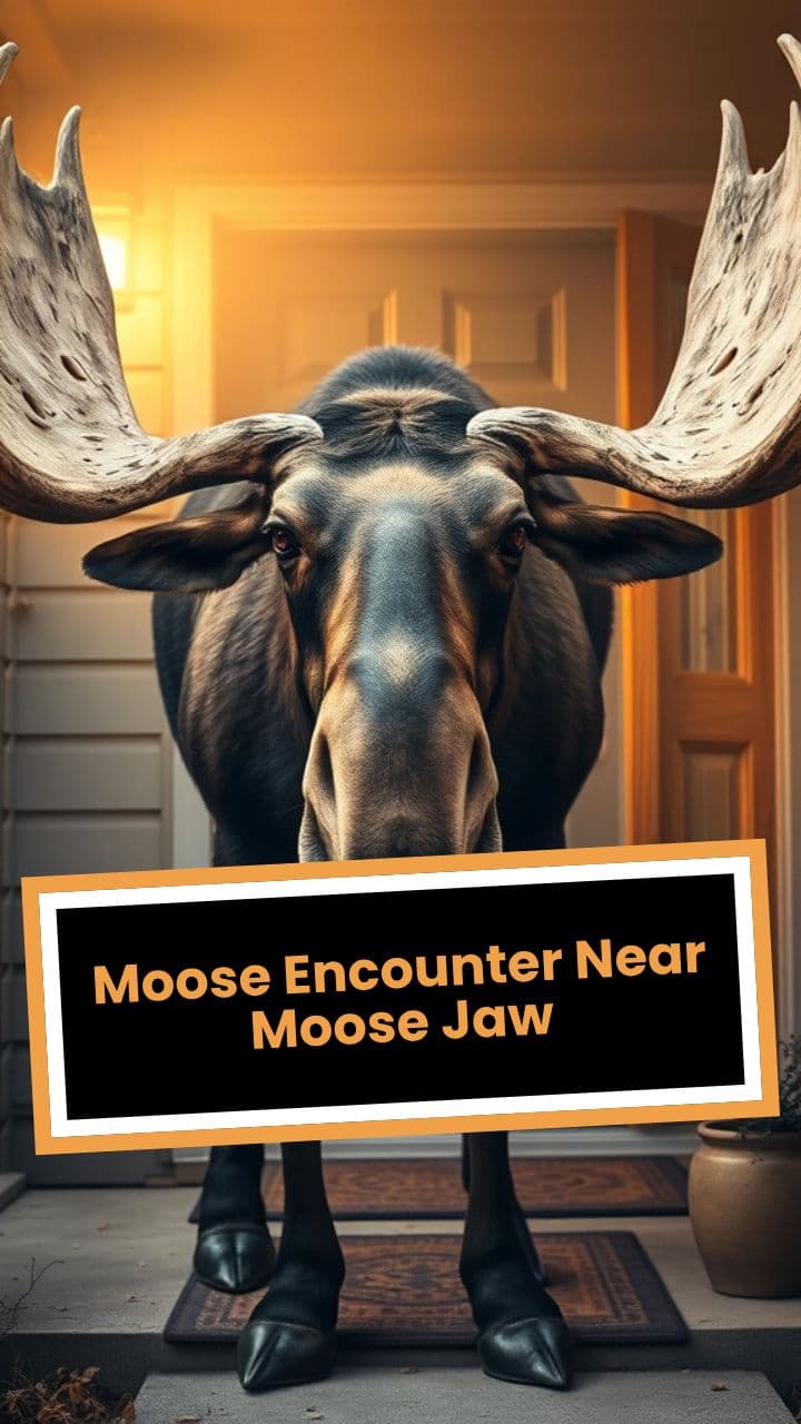 Moose Encounter Near Moose Jaw