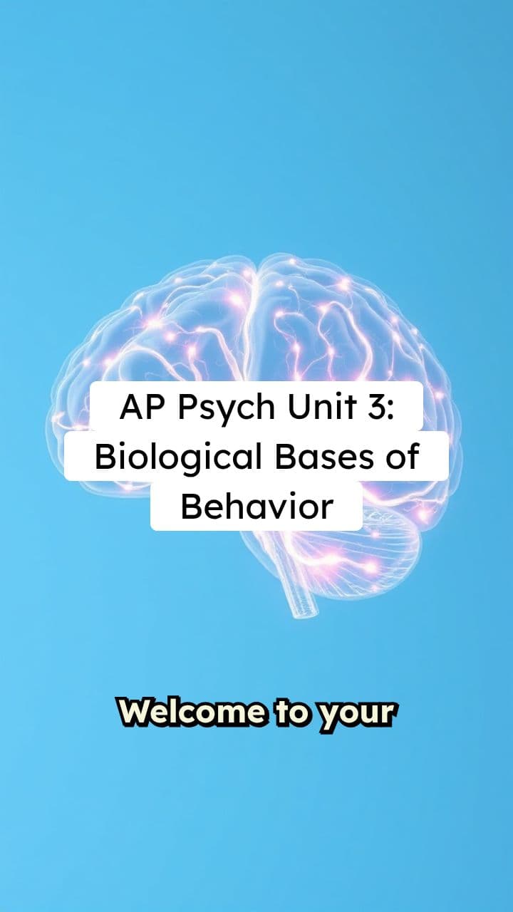 AP Psychology Unit 3 Review: Biological Bases of Behavior