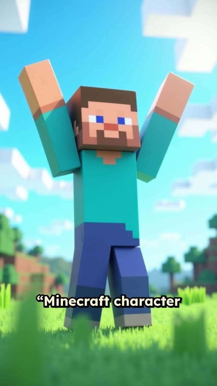 Happy Minecraft Character Celebration