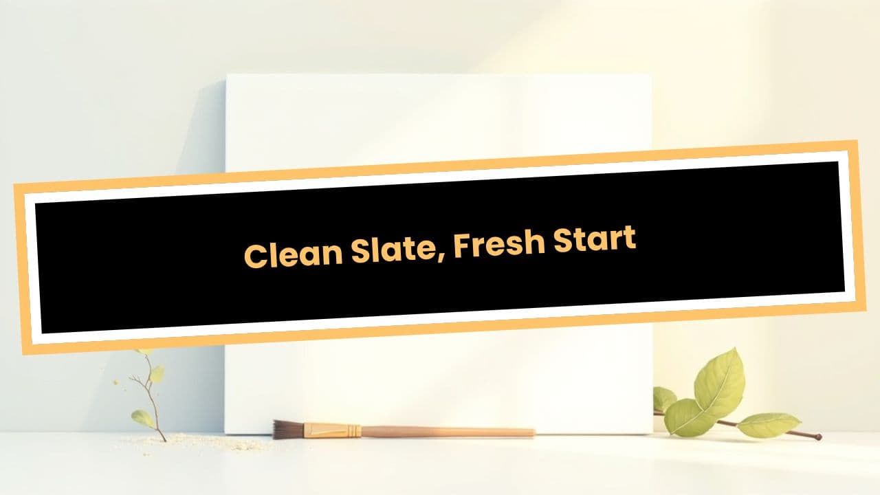 Clean Slate, Fresh Start